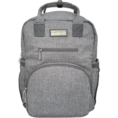 Queen Bee Diaper Backpack – with One-Hand Access, (Grey)