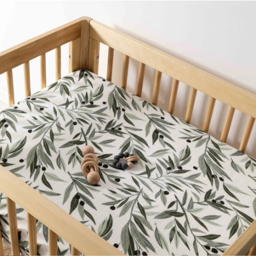 Babyletto All-Stages Midi Crib Sheet in GOTS Certified Organic Muslin Cotton