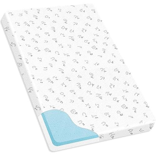 Pack and Play Mattress Pad, 38"x 26" Dual-Sided Memory Foam Pack N Play Mattress for Playpen Playard, Soft Mini Crib Mattresses for Baby Toddler with Machine Washable Cover