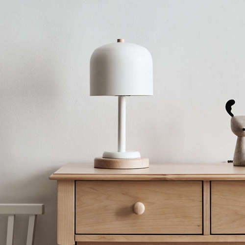 Modern White Dome Touch Kids Table Lamp