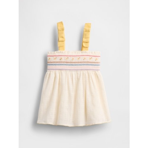 Baby Embroidered Tie-Shoulder Dress