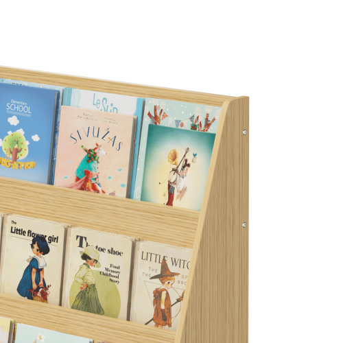 Kids Furniture 4-Tier Kids Bookshelf, Toddler Book Display Shelves, Helps Keep Bedrooms, Playrooms, and Classrooms Organized,Natural,Baby Furniture