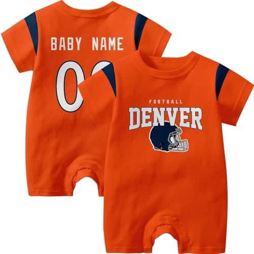 KREDE Baby Clothes Unisex Baby Rompers Bodysuit Custom Name Number for Boys