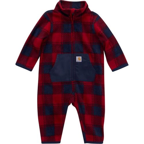 Carhartt baby-boys Long-sleeve Hooded Zip-up Footless Jumpsuit One-piece Hoodie