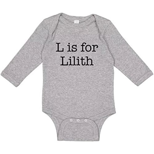 TATY Kids L is for Lilith Long Sleeve Baby Infant Bodysuit