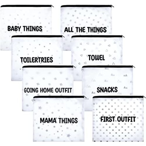 Amazon.com: 8 Packs Hospital Bags for Labor and Delivery Diaper Bag Organizing Pouches Travel Maternity Mommy Bag 8 Sorts Hospital Bag Essentials for Baby, Expecting Moms and New Mothers, 10.63 x 9.25 Inches : Baby