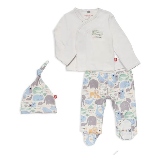 Magnetic Me Organic Cotton Newborn Take Home Kimono Set | Super Soft Organic Cotton Fabric | Little Lovin | 0-3 Months