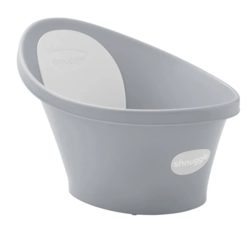 Shnuggle - Newborn Baby Bath With Plug, Pebble Grey