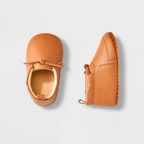 Baby Moccasin Crib Shoes - Cat & Jack™ Brown, Size: 3-6M