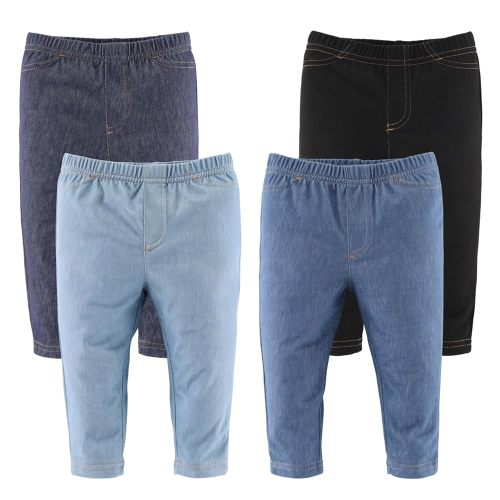 The Peanutshell Baby Boys or Girls Jeggings Set - Soft Stretchy Pants Boy & Girl Leggings, Infant and Toddler Clothes - Denim
