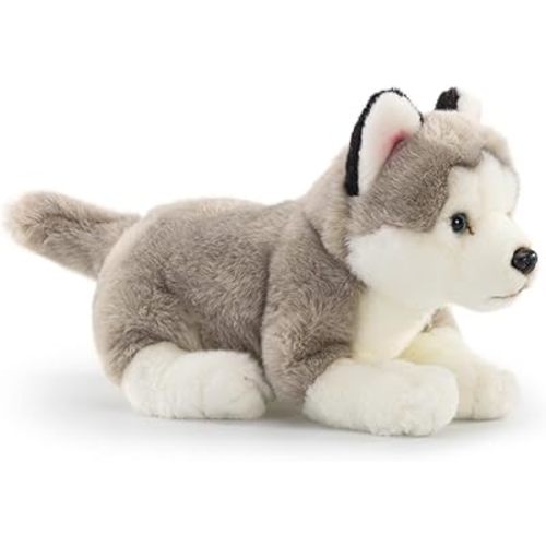 Husky Stuffed Animal, 16'' Soft Dog Plush Handmade, Cuddly and Realistic Stuffed Toy for Boys and Girls, Huggable and Washable, Xmas Birthday Gift