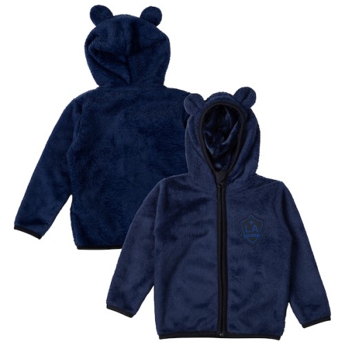 Toddler LA Galaxy  Sport Design Sweden Navy Tie-Breaker Teddy Full-Zip Hoodie