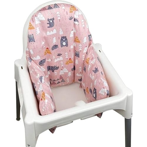 Inflatable Cushion Inner Cover Cotton Cover for IKEA Antilop Highchair (Cover Only) (Pink)