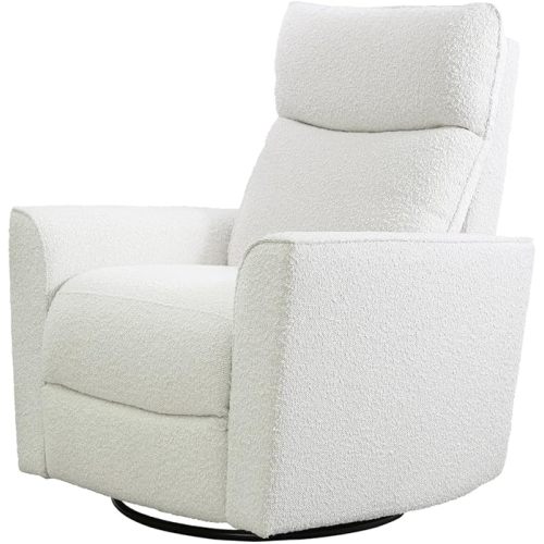 Soho Swivel Glider in Boucle