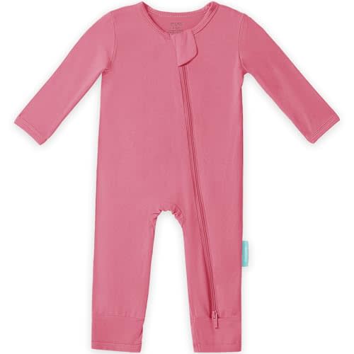 PurComfy Baby Long Sleeve Romper Jumpsuit, Premium Soft Rayon One Piece Pajamas Boy Girl 2-Way Zipper Coverall Sleeper