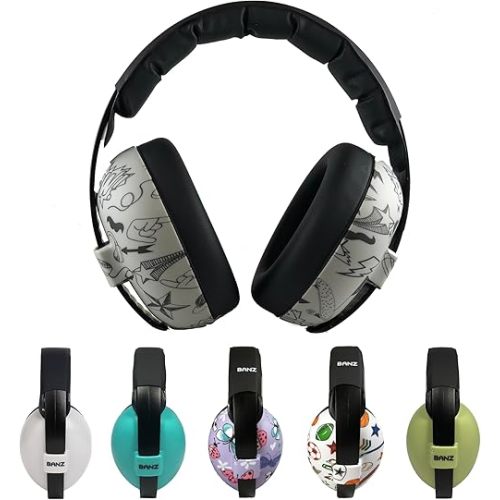 Banz Bubzee Baby Headphones for Noise Protection - Baby Ear Muffs, Newborn Infant & Toddler, 0 to 36 Months, Adjustable