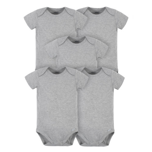Gerber Baby Boy or Girl Gender Neutral Onesies Brand Premium Cotton Interlock Bodysuits, 5-Pack