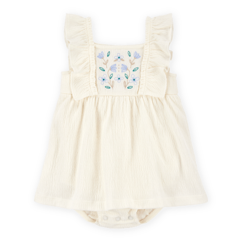 Baby Floral Dress (In Ivory, 3 months)
