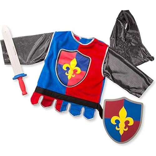Melissa & Doug Knight Role Play Costume Dress-Up Set (4 pcs)