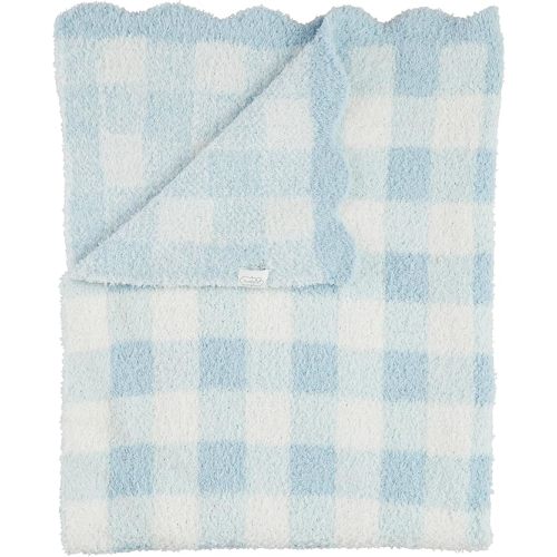 Mud Pie Children's Blue Gingham Chenille Blanket