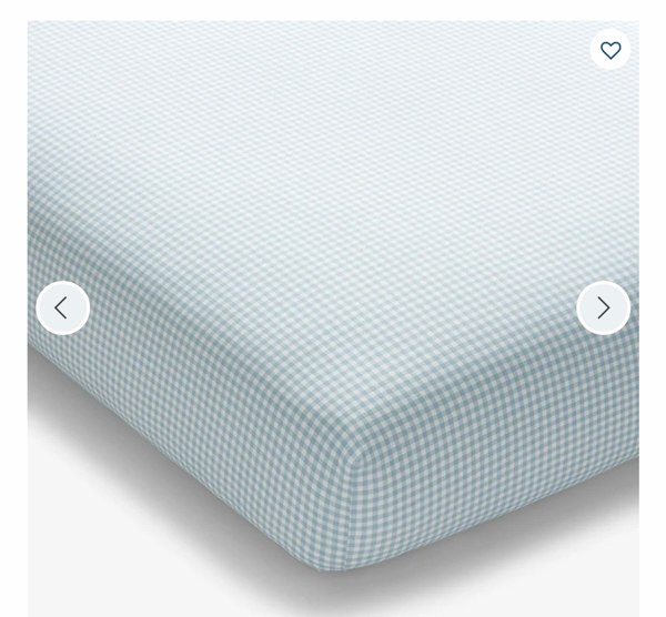 Ditsy Gingham Organic Cotton Crib Sheet | The Company Store | Blue