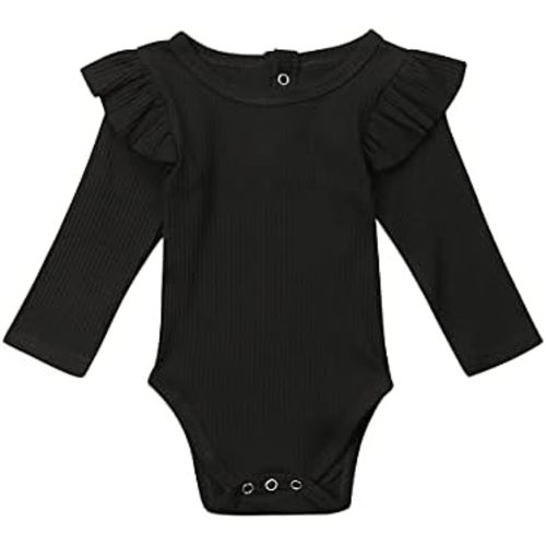 Unisex Baby Boy Girl Short Sleeve Ruffle Romper Bodysuit Jumpsuit Tops Summer Spring Clothes