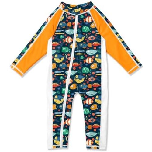 BesserBay Unisex Baby Swimsuit UPF 50+ One Piece Rash Guard 0-36 Months