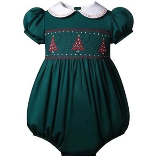 Girl Christmas Winter Red Smocked Dress Size 2 3 4 5 6 8 10 12 Years Toddler Kids Birthday Smock Clothes