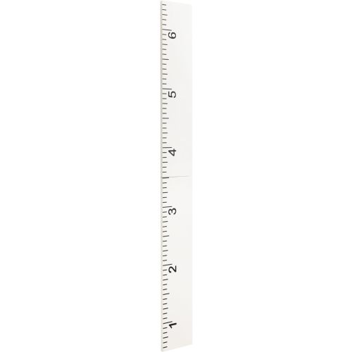 Kate and Laurel Modern 6.5-Foot Growth Chart Wooden Wall Ruler, 8 x 72, White, Decorative Wall-Mounted Height Chart for Kids for Use as Nursery or Children's Bedroom Decor