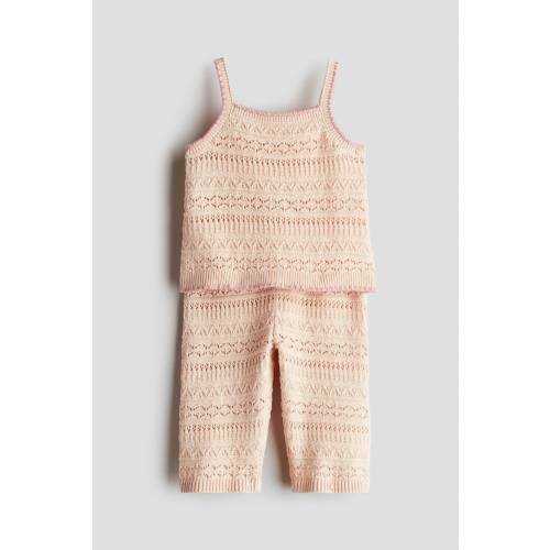 2-PIECE CROCHET-LOOK COTTON SET
