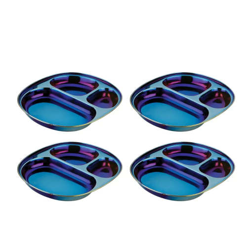 Ahimsa Stainless Steel Compartment Plates – AHIMSA®