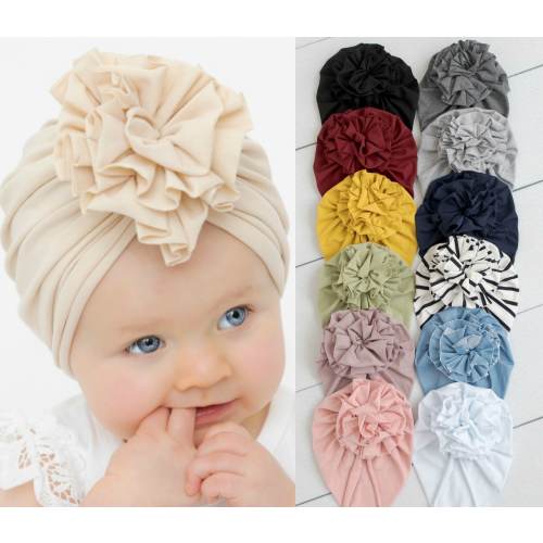 Baby Turban Hat, Baby Girl Turban, FLOWER Baby Turban,Baby Stretchy Hat, Baby Turban Headband, Infant Hat, Newborn Turban, Baby Headbands