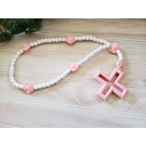 Silicone Rosary, Baby and Childs First Rosary, Baptism Gift, Sensory Toy