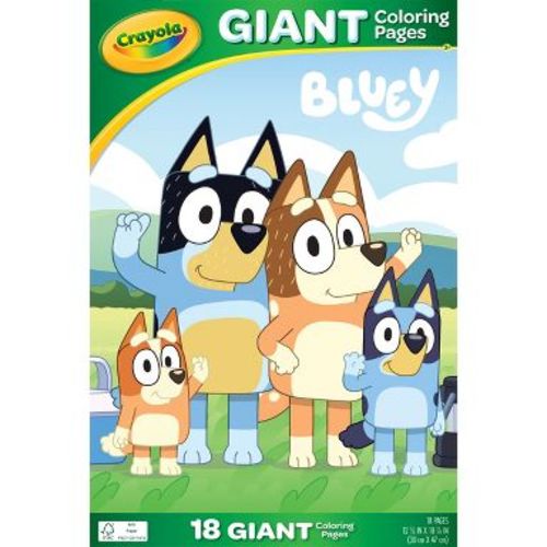 Crayola Giant Coloring Pages - Bluey: Jumbo Toddler Coloring Book for Creative Thinking, 18 Large Sheets, Ages 3+