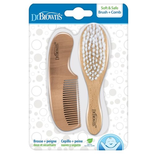 Dr. Brown's Soft and Safe Baby Brush + Comb