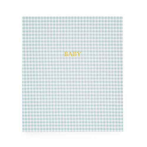 Baby Milestone Book, Blue Gingham | Sugar Paper