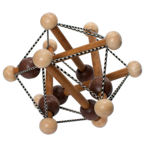 Wooden Baby Rattle Teether Toy | Manhattan Toy Artful Skwish | Natural