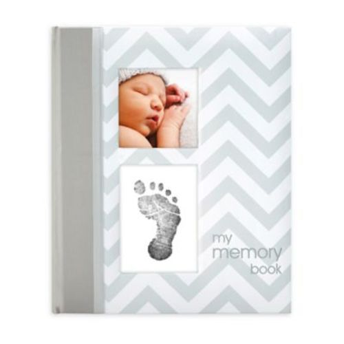 Pearhead Chevron "My Record Book" Baby Book in Grey - GREY - BOOK