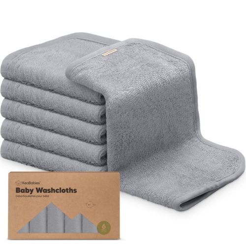 6pk Deluxe Baby Washcloths, Organic And Soft Baby Wash Cloth, Baby Bath Towel, Face Cloths (pistachio)