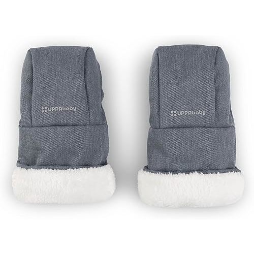 UPPAbaby CozyHandmuff - Easily Attaches to Stroller Handlebars - Ultra-Plush, Weather-Proof Hand Protection - Julian (Dusty Blue Mélange)