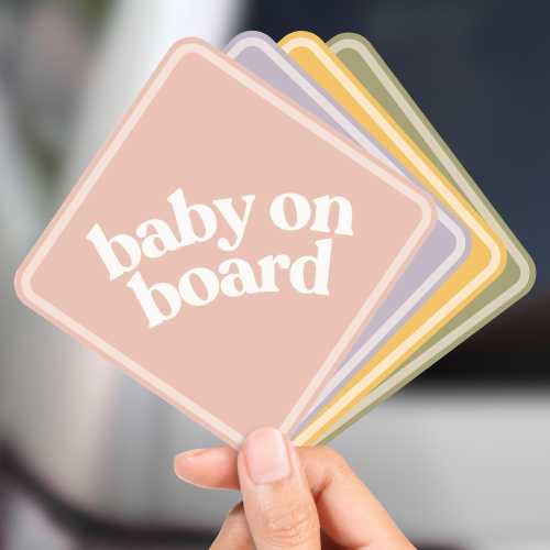 Cute Baby on Board Bumper Sticker & Magnet || Car Decal for Baby Waterproof Vinyl durable Bumper Sign for New Parents Baby Shower Gift