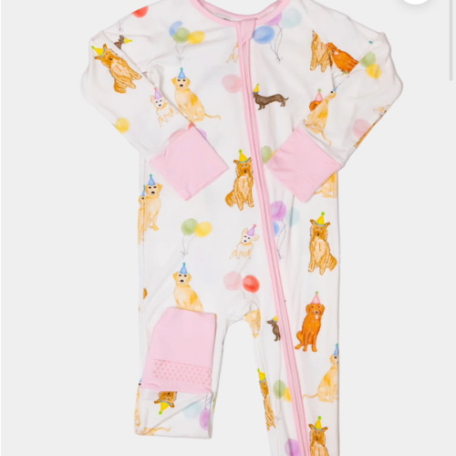 Sleep Romper - Dog Party