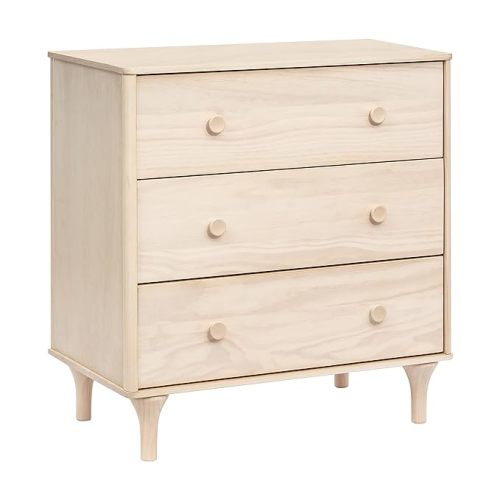 Babyletto Lolly 3-Drawer Changer Dresser with Removable Changing Tray in Washed Natural, Greenguard Gold Certified