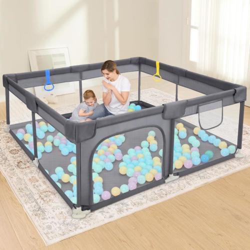 Dripex Baby Playpen, 52"×52" Safety Sturdy Play Yard with Gates, - TikTok Shop
