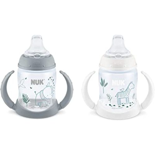 NUK Learner Cup, 5oz, 2-Pack, Elephant/Zebra