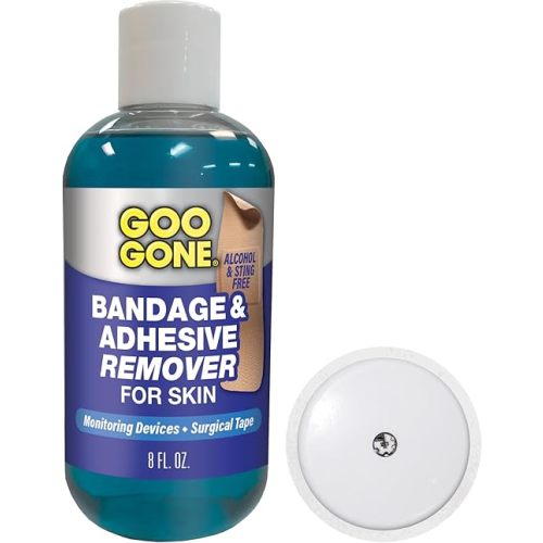 Goo Gone Bandage Adhesive Remover For Skin - 8 Ounce - Safe Method to Remove Sports Tape, KT Tape, Temporary Tattoos, Ink, Medical Bandages and More