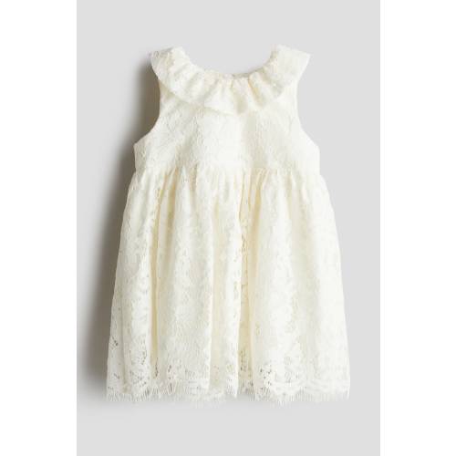 RUFFLE-COLLARED DRESS