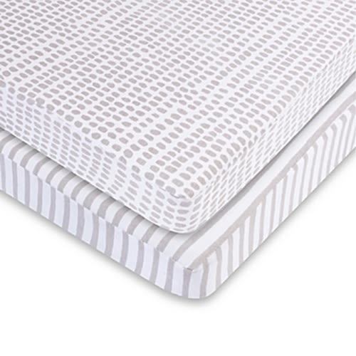 Ely's & Co.® 2-Pack Waterproof Cotton Playard Sheet Set in Taupe