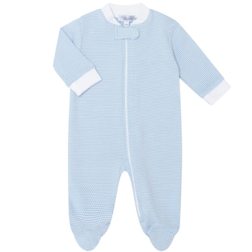 Blue Bubble Zipper Footie