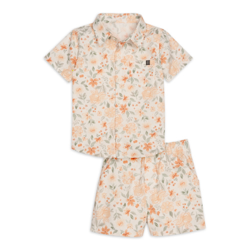 Modern Moments by Gerber Toddler Boy Woven Shirt and Short Set, Sizes 12M-5T